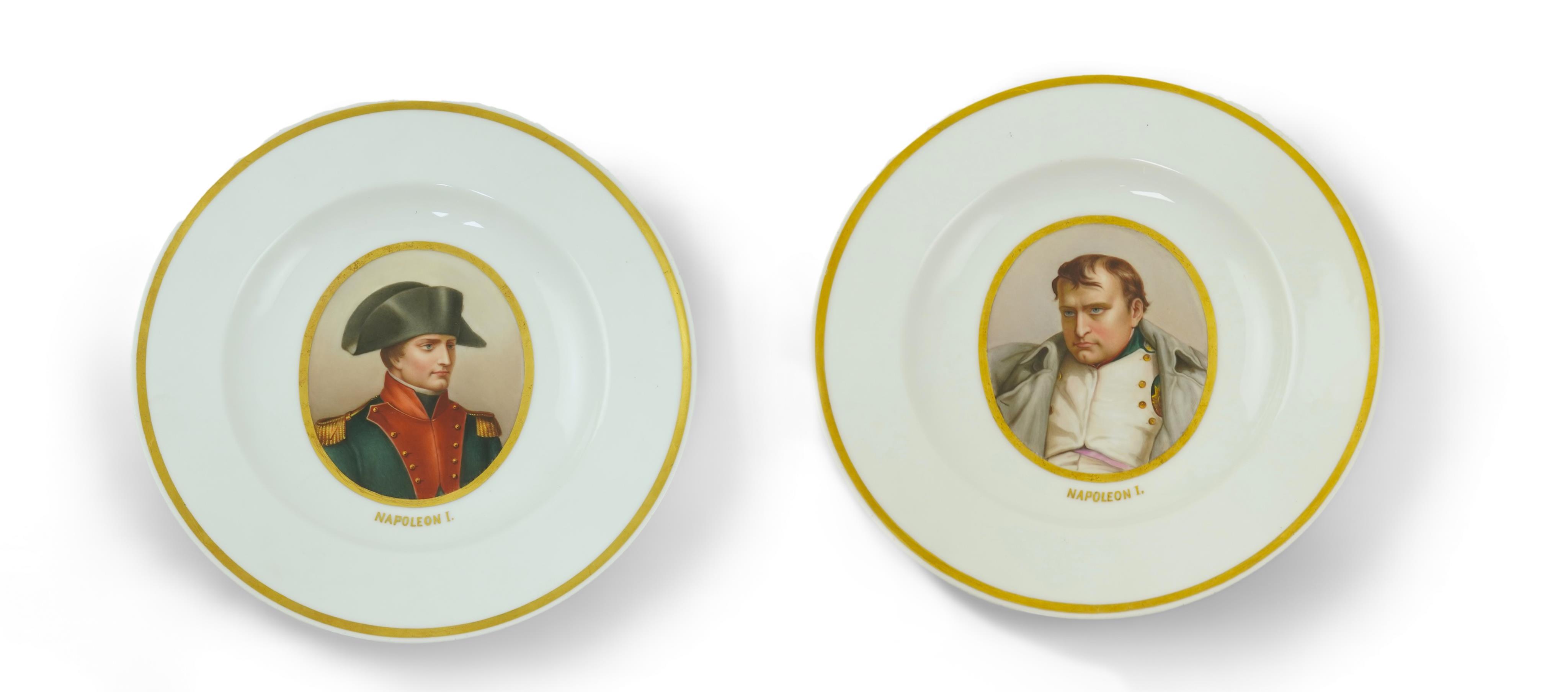 A pair of Vienna style porcelain plates, late 19th century